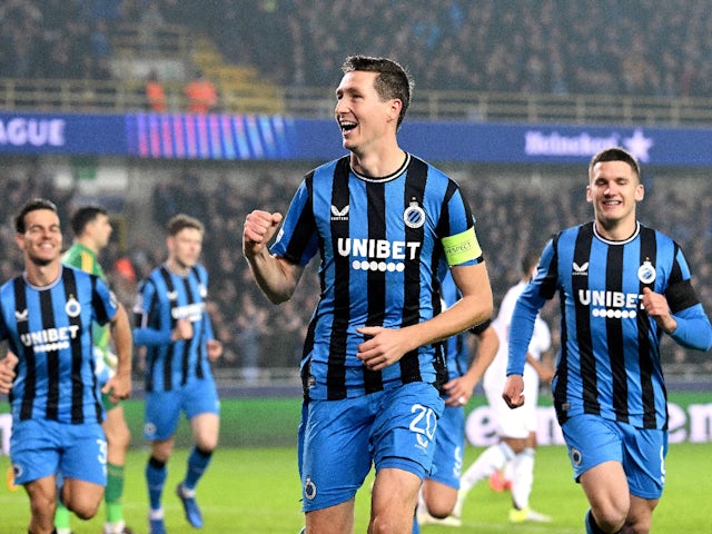 Club Brugge's Hans Vanaken celebrates on November 6, 2024