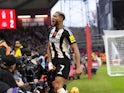 Newcastle United's Joelinton celebrates scoring his side's second goal against Nottingham Forest, on November 10, 2024