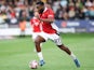 Salford City's Kylian Kouassi during his side's match against Grimsby Town, on October 12, 2024