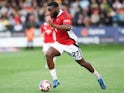 Salford City's Kylian Kouassi during his side's match against Grimsby Town, on October 12, 2024