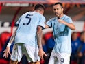 Lazio's Pedro and Matias Vecino celebrate on October 24, 2024