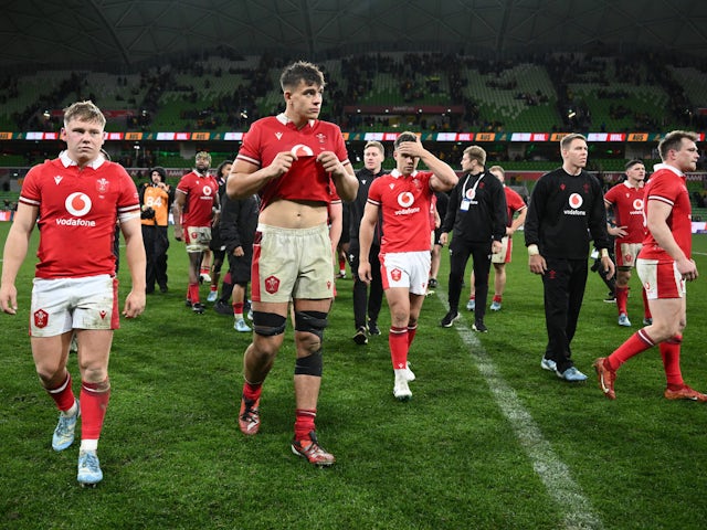 Wales players look on after being defeated on November 6, 2024