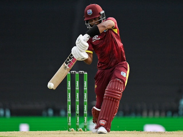 Shai Hope is batting for the West Indies on November 3, 2024