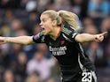 Arsenal Women's Alessia Russo celebrates scoring on November 16, 2024