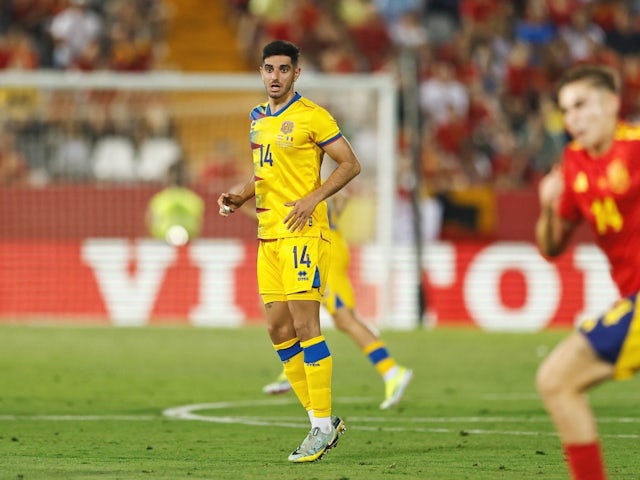 Eric Vales of Andorra during his side's match against Spain, on June 5, 2024