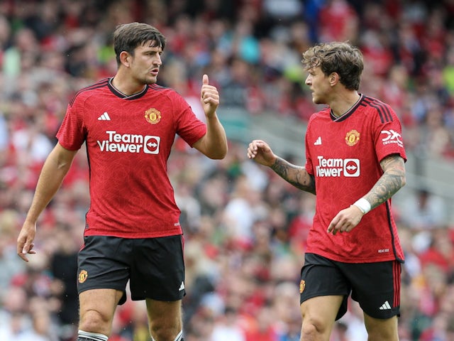 Manchester United duo Harry Maguire and Victor Lindelof on August 6, 2023