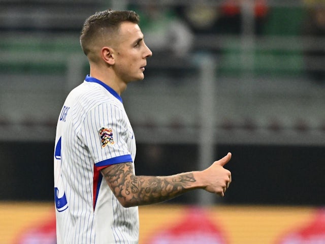 Lucas Digne for France on November 17, 2024