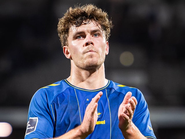 Brondby's Mathias Kvistgaarden on October 21, 2024