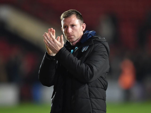 Carlisle United head coach Michael Williamson during his side's match against Walsall, on October 22, 2024