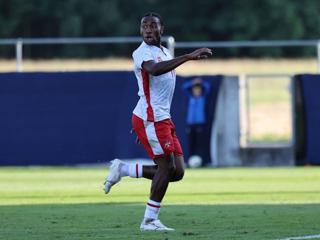 Paul Mbong of Malta during his side's match against Czech Republic, on June 7, 2024