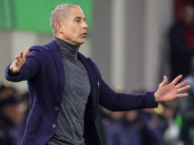 Albania coach Sylvinho on November 16, 2024