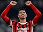 AC Milan's Tijjani Reijnders celebrates after scoring on November 5, 2024