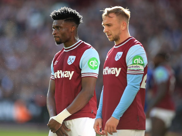 West Ham United's Mohammed Kudus and Jarrod Bowen on October 5, 2024