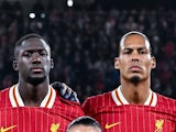 Liverpool's Virgil van Dijk and Ibrahima Konate pictured on October 23, 2024