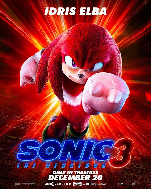 Idris Elba as Knuckles in Sonic 3