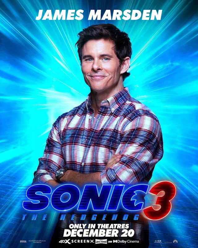 James Marsden as Tom Wachowski in Sonic 3