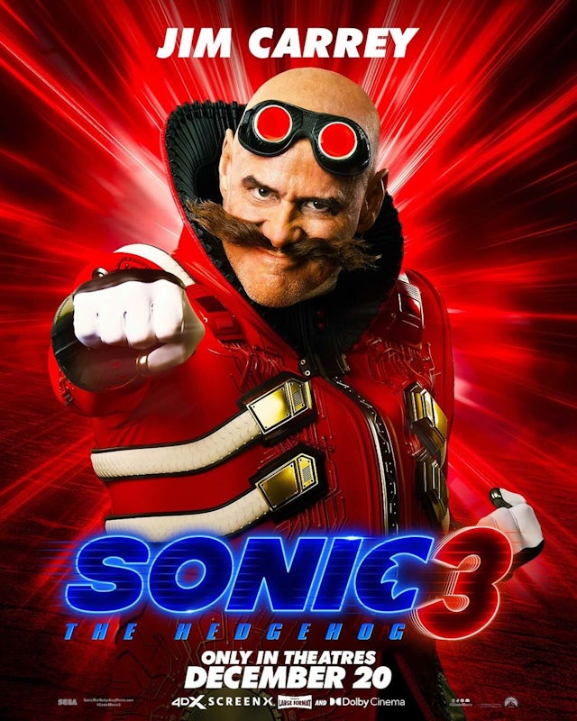 Jim Carrey as Dr Ivo Robotnik in Sonic 3