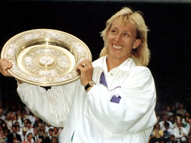 Martina Navratilova pictured in 1990