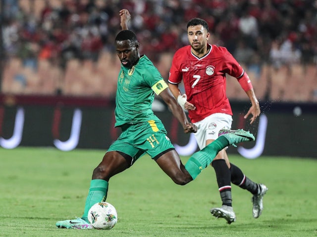 Mohamed Dellahi Yali of Mauritania in action against Egypt on October 11, 2024