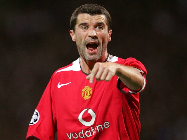 Roy Keane in action for Manchester United on September 15, 2024