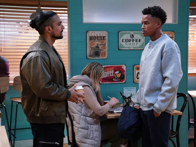 Ravi and Denzel on EastEnders on November 25, 2024