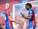 Crystal Palace's Adam Wharton and Eberechi Eze celebrate on May 1, 2024