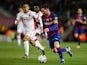 Lionel Messi of Barcelona and Takefusa Kubo of Mallorca on December 7, 2019