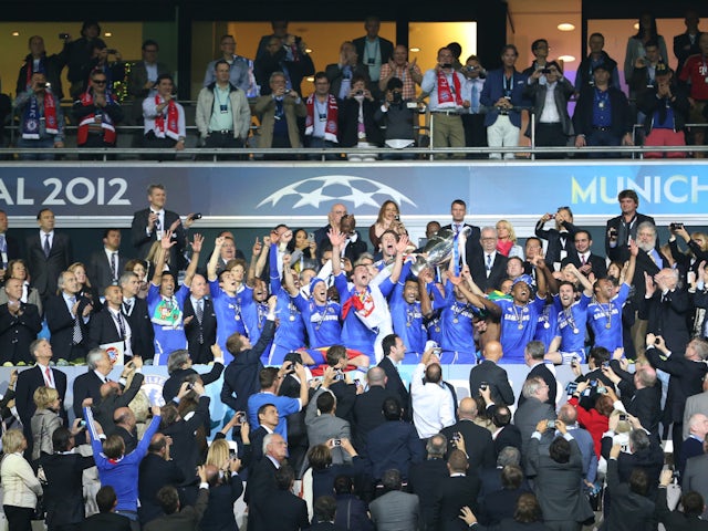 Chelsea lifting Champions League trophy in May 2012.