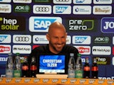 Manager of Hoffenheim Christian Ilzer in a press conference speaking about his side's game against RB Leipzig, on November 23, 2024