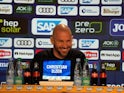 Manager of Hoffenheim Christian Ilzer in a press conference speaking about his side's game against RB Leipzig, on November 23, 2024