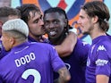 Dodo, Moise Kean and Andrea Colpani celebrate a goal for Fiorentina, November 2024