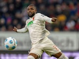 Frank Onyeka of Augsburg during his side's match against Hoffenheim, on November 10, 2024