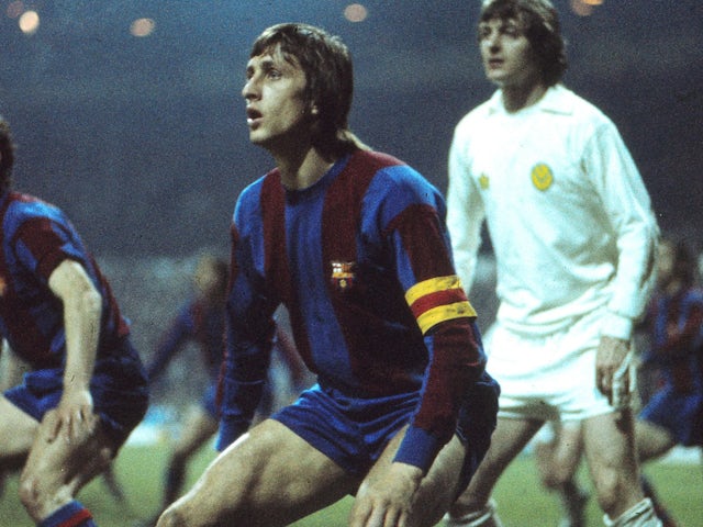 Johan Cruyff in action for Barcelona on April 9, 1975