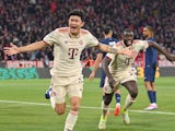 Kim Min-jae celebrates after scoring for Bayern Munich on November 26, 2024