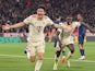 Kim Min-jae celebrates after scoring for Bayern Munich on November 26, 2024