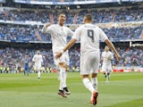 Cristiano Ronaldo celebrates scoring for Real Madrid against Getafe on December 5, 2015