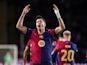 Robert Lewandowski of Barcelona celebrates during his side's Champions League match against Brest, on November 26, 2024