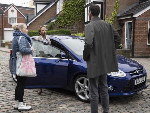 Bernie, David and Kit on Coronation Street on December 30, 2024