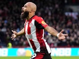 Brentford's Bryan Mbeumo celebrates scoring against Newcastle United on December 7, 2024