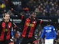 Bournemouth's Dango Ouattara celebrates scoring his side's second goal against Ipswich Town, on December 8, 2024