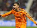 Real Madrid's Dani Ceballos celebrates on November 24, 2024