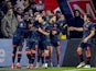 FC Utrecht celebrate a goal at Ajax in December 2024.