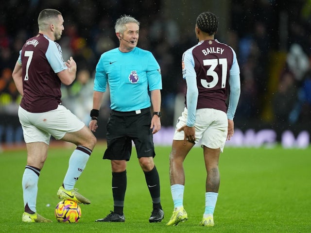 Aston Villa's Leon Bailey (right) reacts after going down injured during his side's Premier League match against Southampton, on December 7, 2024