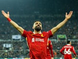 Liverpool's Mohamed Salah celebrates after scoring on December 4, 2024