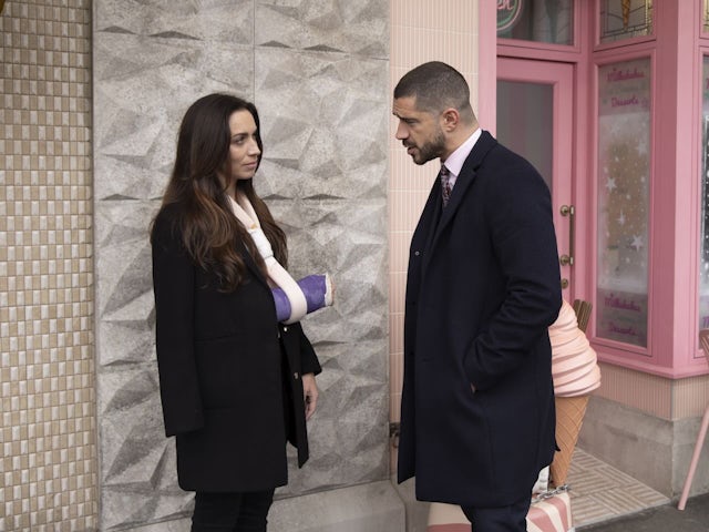 Shona and Adam on Coronation Street on December 16, 2024