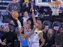 Cody Williams 5 of the Utah Jazz tries to block a shot by Amir Coffey 7 of the Los Angeles Clippers on December 5, 2024