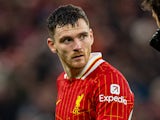 Liverpool's Andy Robertson looks dejected on December 14, 2024