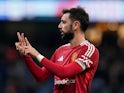 Bruno Fernandes of Manchester United during his side's match against Manchester City, on December 15, 2024