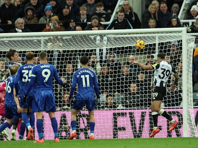 Bruno Guimaraes scores for Newcastle United on December 14, 2024