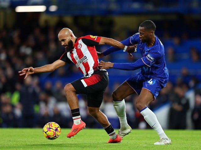 Bryan Mbeumo of Brentford during his side's match against Chelsea, on December 15, 2024